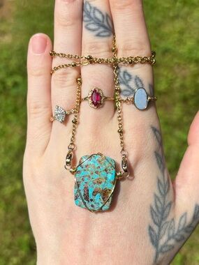 Chrysocolla interchangeable necklace